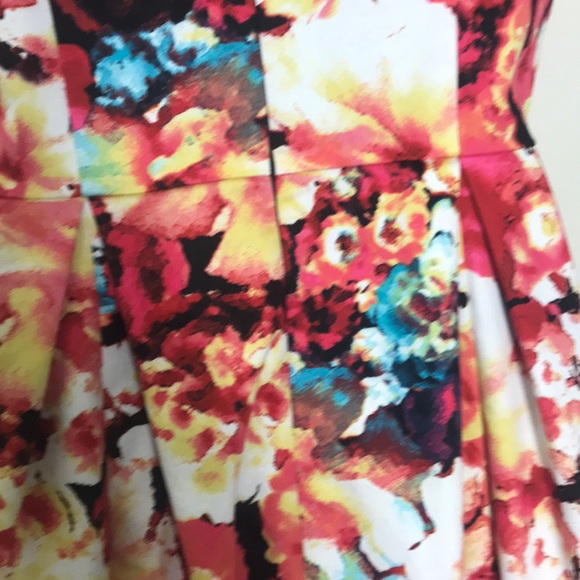 Liz Claiborne watercolor floral pattern dress Sz 6 - Picture 4 of 6